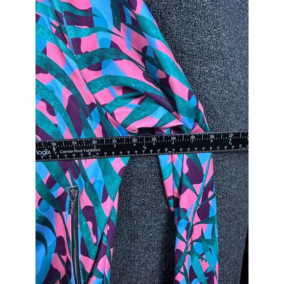 Sassy Jones Track Suit Womens Medium Pink Teal Tropical Jacket Joggers Set NEW - Picture 14 of 16